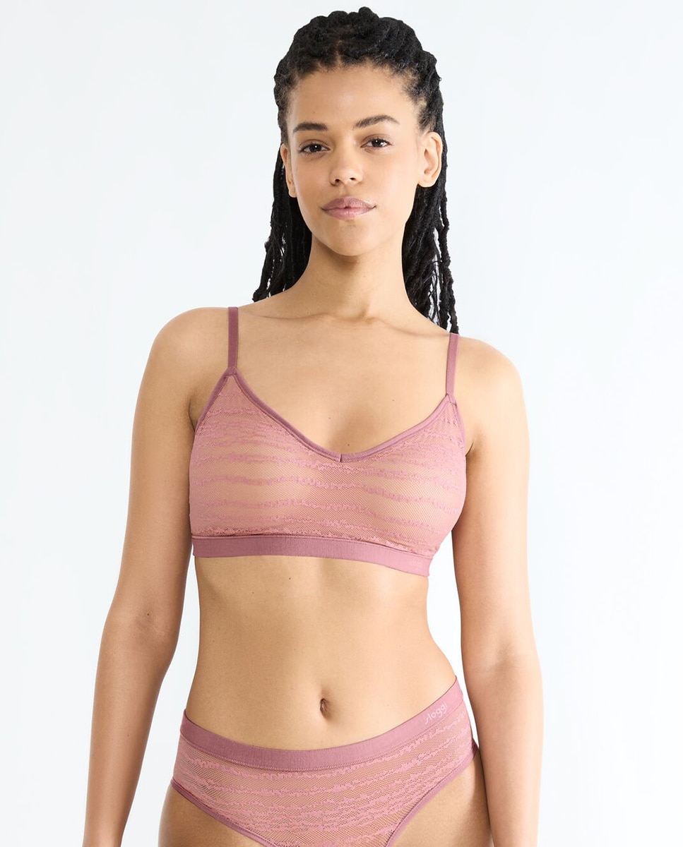 Sujetador Push up encaje plano - Sloggi - Rosa Rosa-1