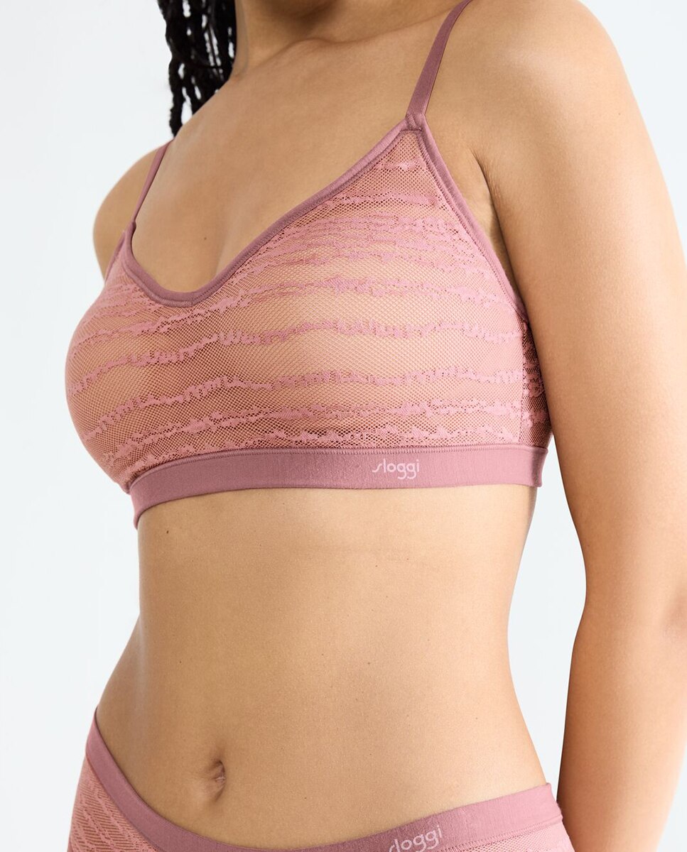 Sujetador Push up encaje plano - Sloggi - Rosa Rosa-3