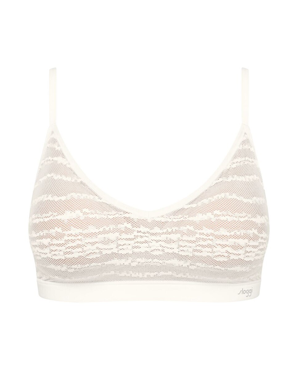 Sujetador Push up encaje plano - Sloggi - Blanco Blanco-4