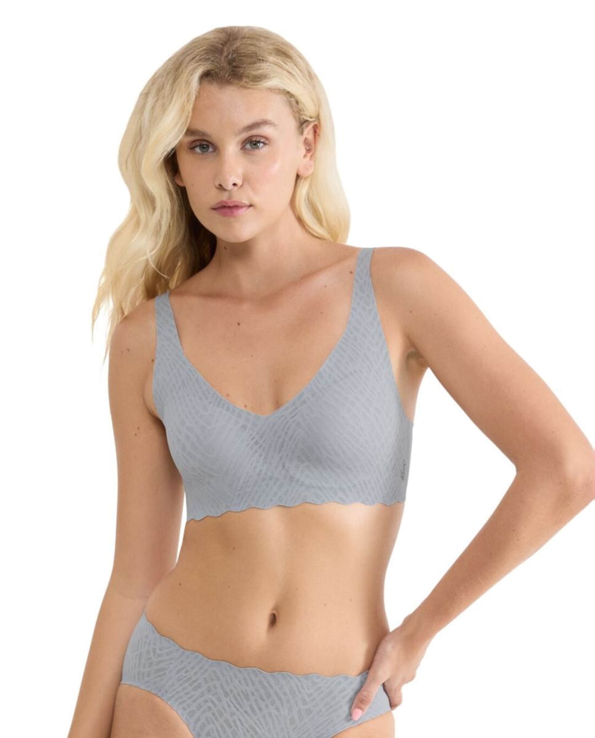 Soutien Soft Bra com Almofadas Amovíveis Cinzento-claro-1