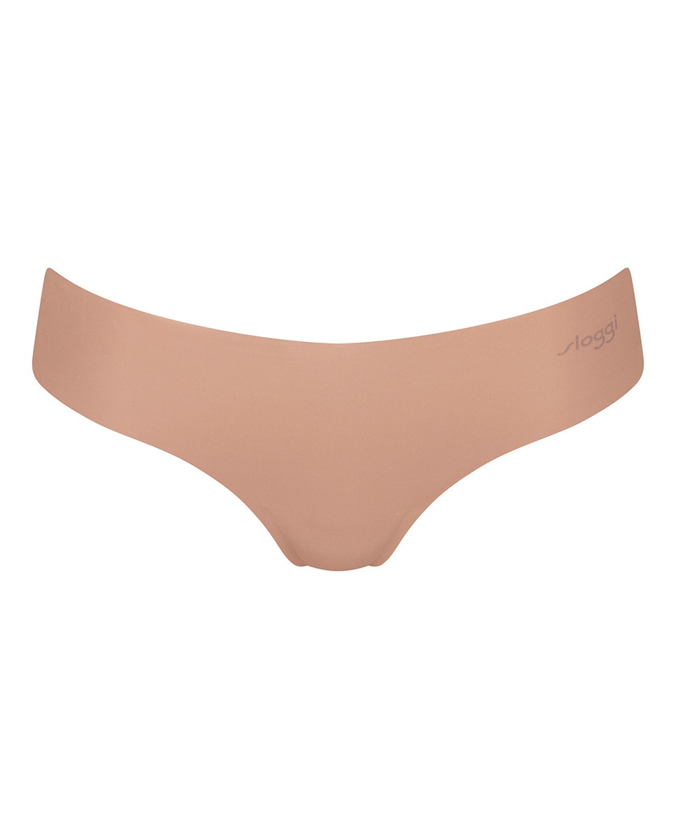 Cueca Culotte Tipo Tanga sem Costuras e em Microfibra Reciclada Castanho-claro-4