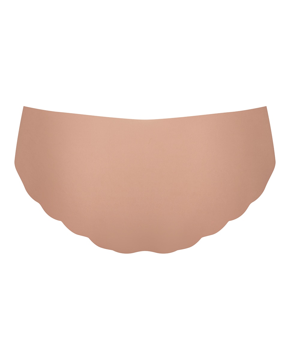 Cueca Hipster sem Costuras e em Microfibra Reciclada Castanho-claro-5