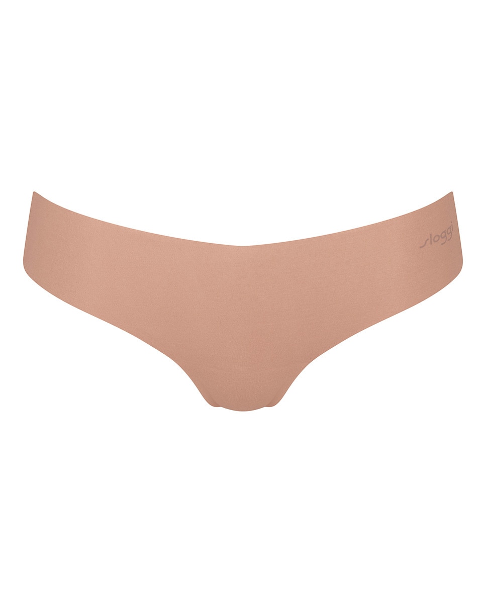 Cueca Culotte Tipo Tanga sem Costuras e em Modal Sustentável Castanho-claro-4