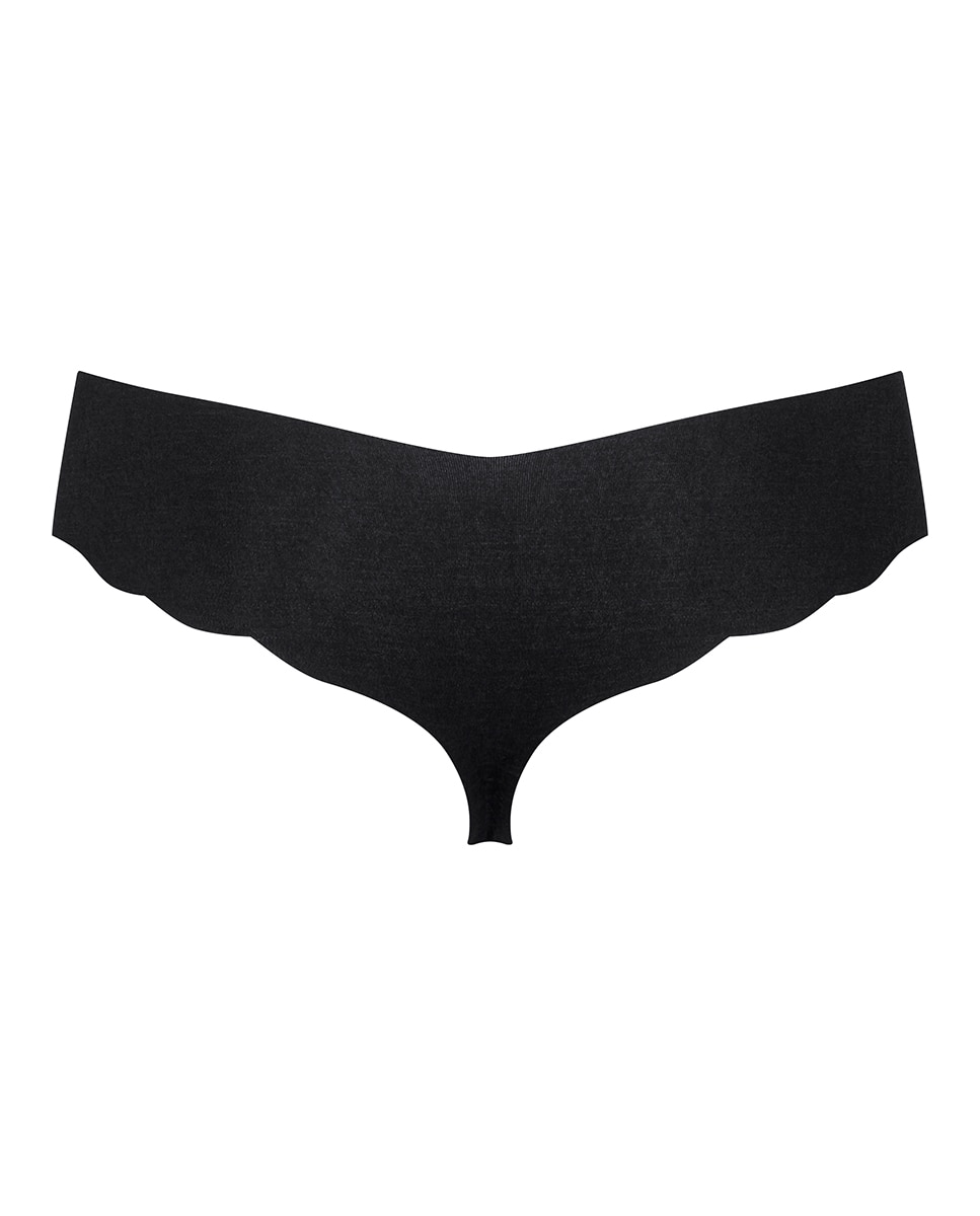 Cueca Culotte Tipo Tanga sem Costuras e em Modal Sustentável Preto-5