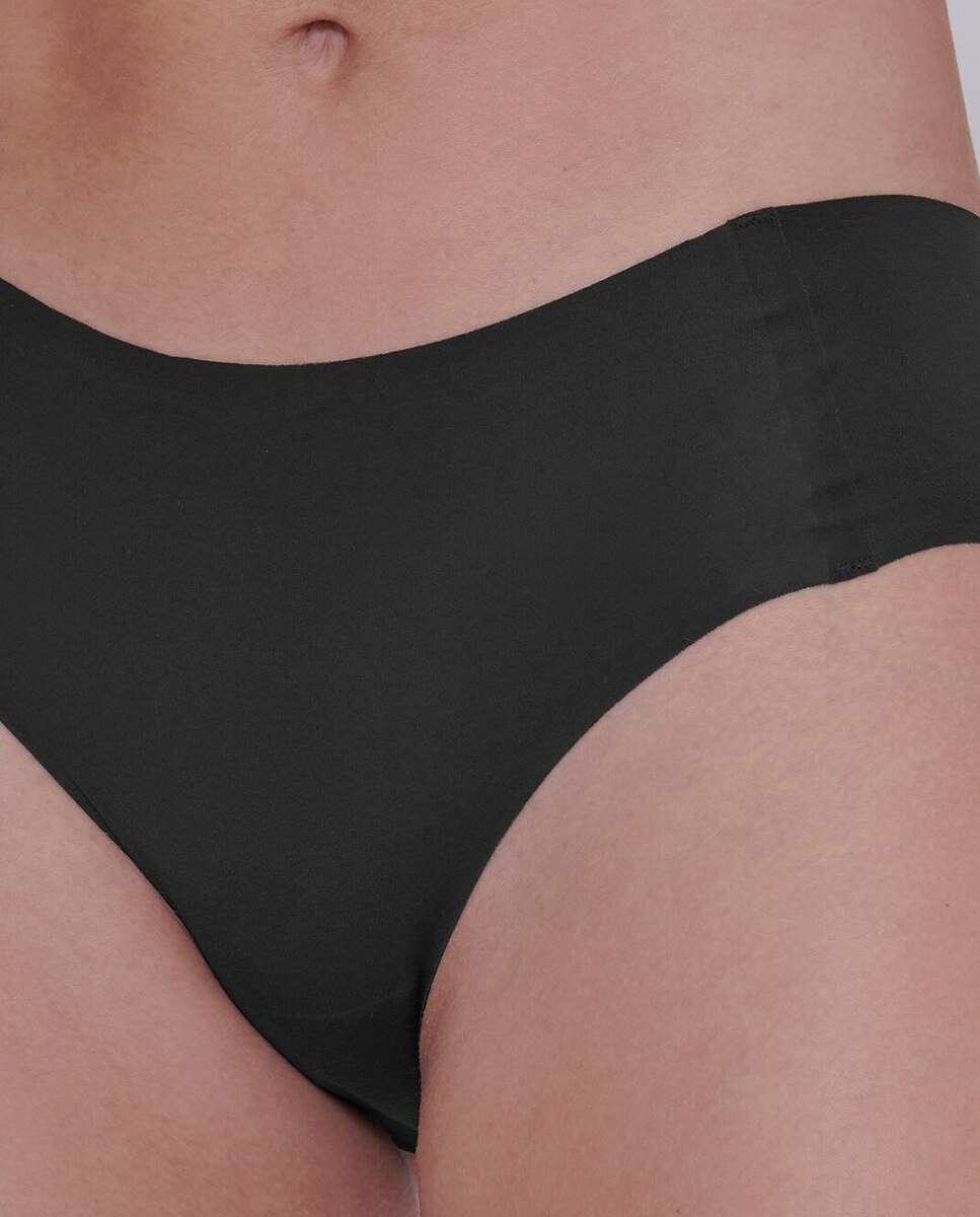 Braga tipo Hipster sin costuras - Sloggi - Negro Negro-3