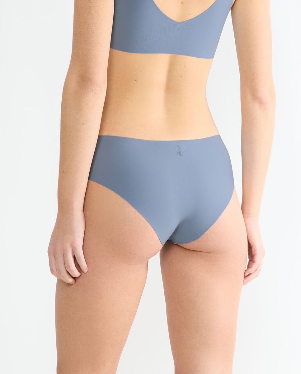 Cueca Tipo Hipster sem Costuras Azul-claro-2