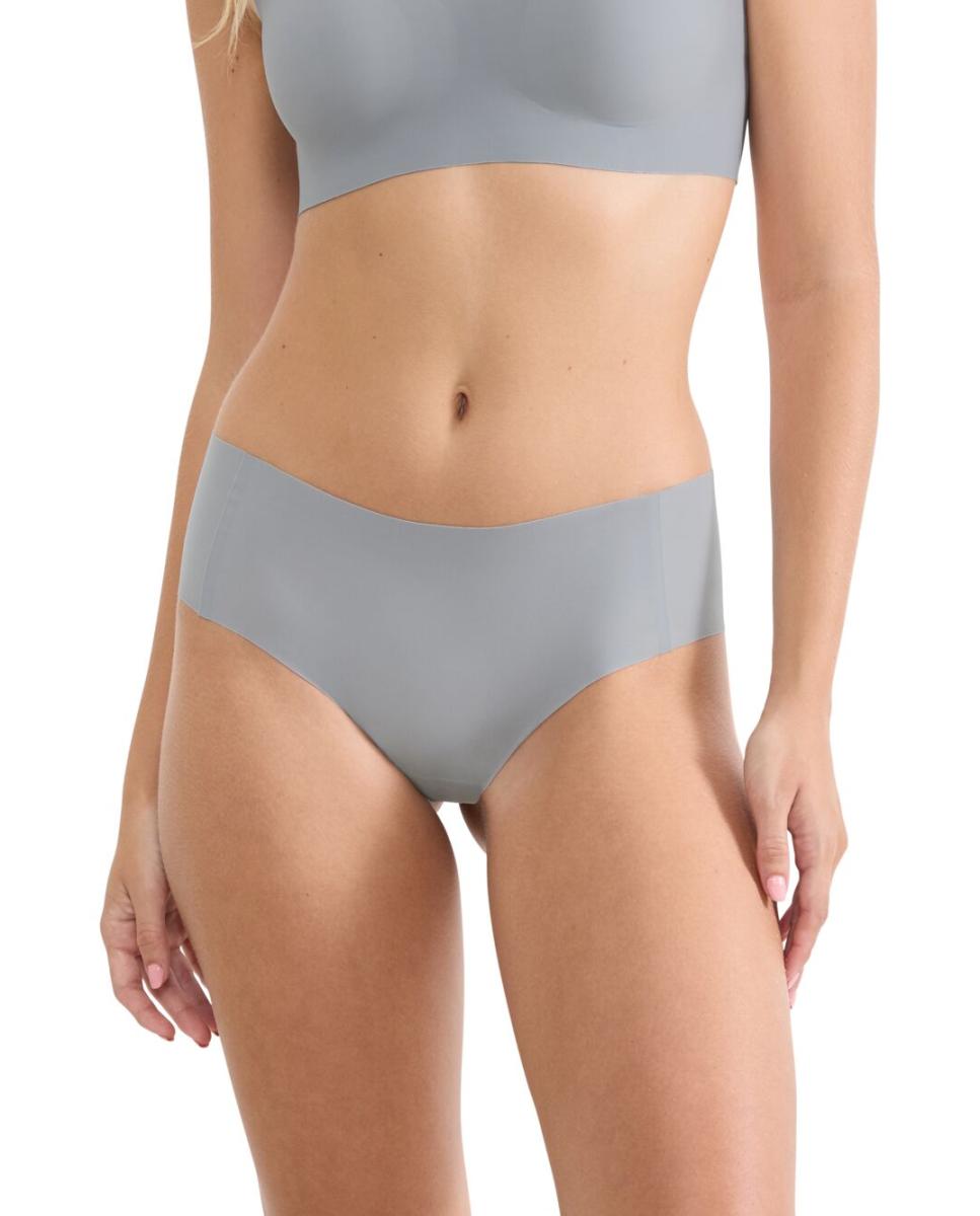 Cueca Tipo Hipster sem Costuras Cinzento-claro-1