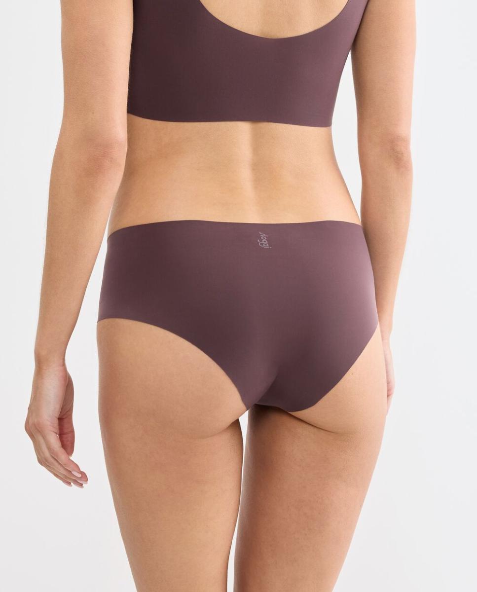 Cueca Tipo Hipster sem Costuras Castanho-escuro-2