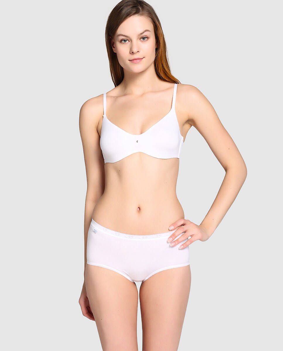 Pack de duas cuecas de mulher Sloggi iguais Branco-3