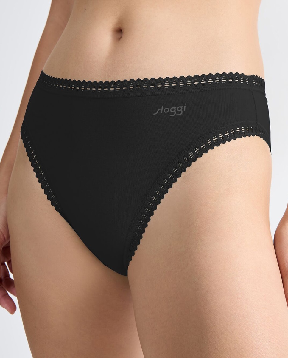 Pack de bragas estilo tai - Sloggi - Negro Negro-3