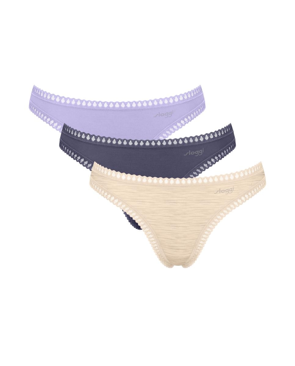 Pack braga tipo tanga - Sloggi - Morado Morado-4