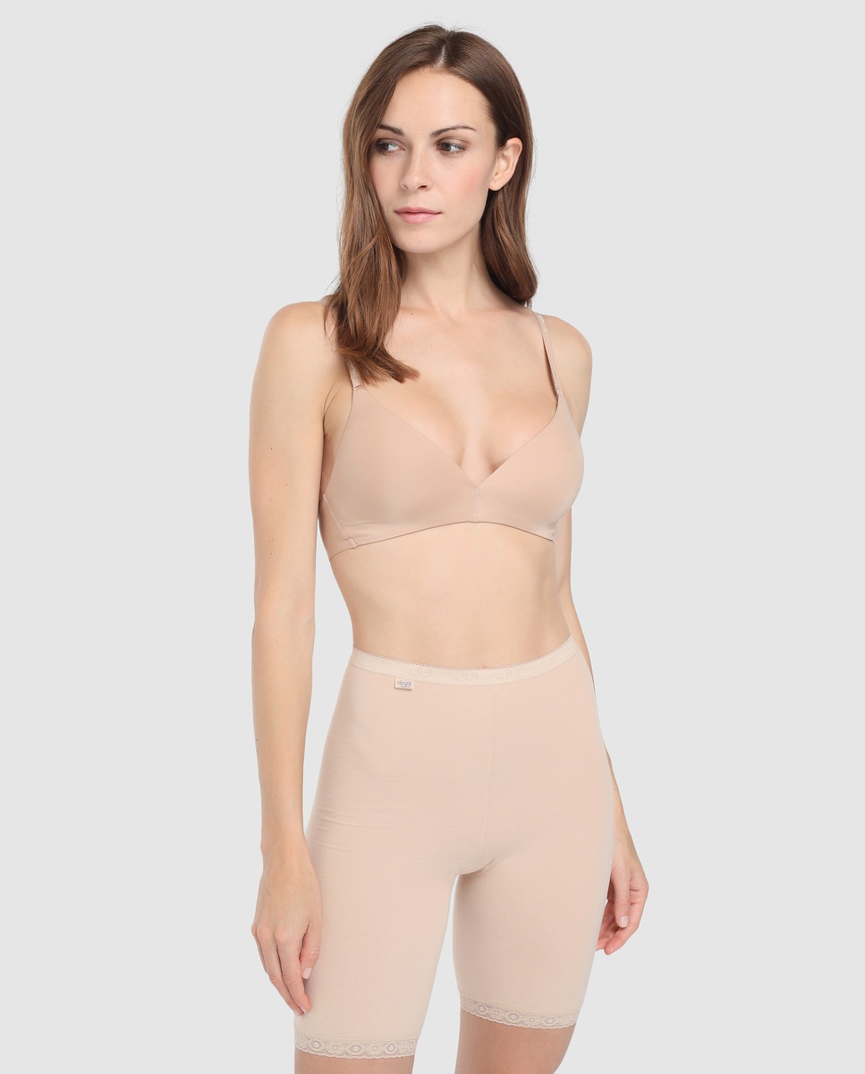 Cueca tipo calça Slw Basic com renda Natural-1