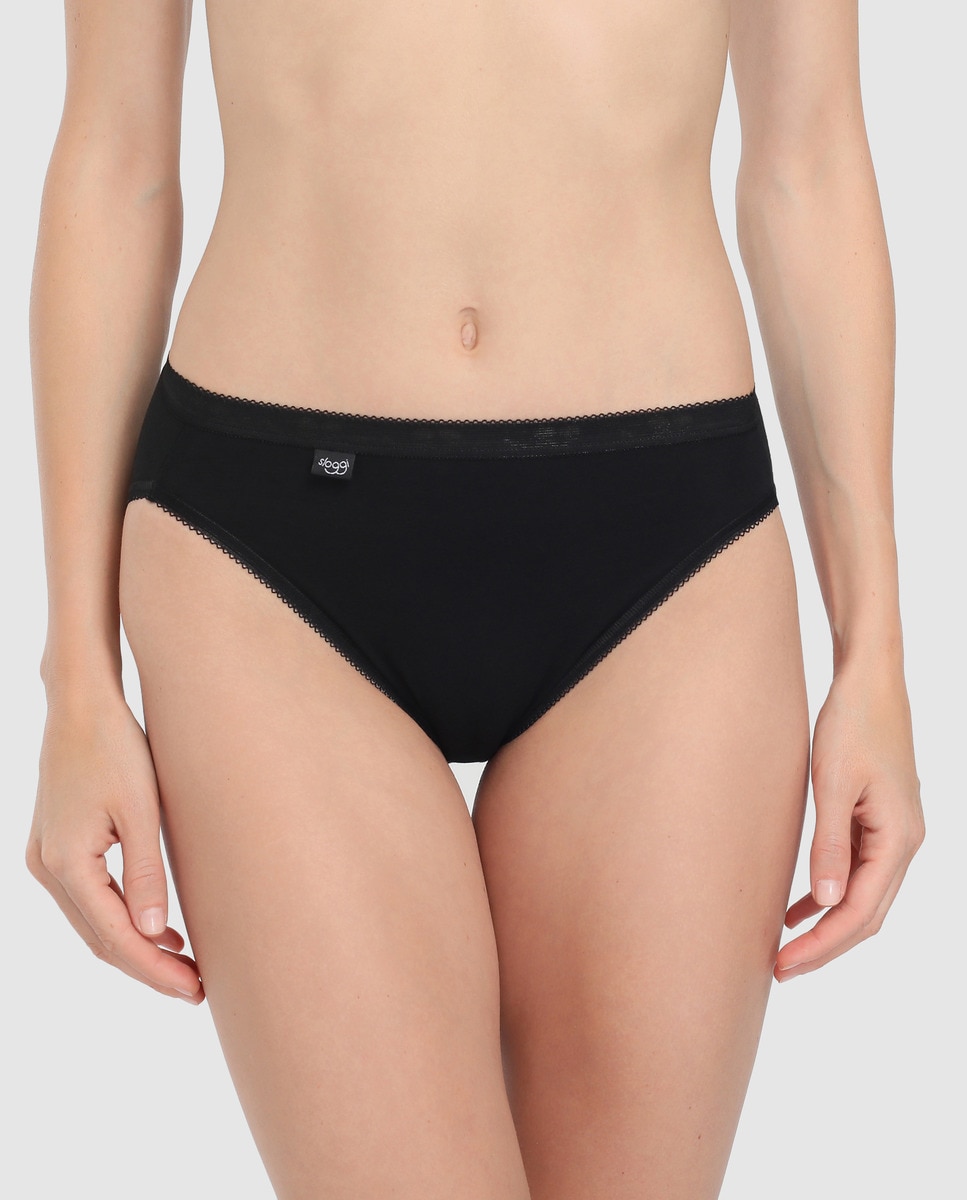 Cueca clássica Slw Basic Sloggi lisa Preto-1