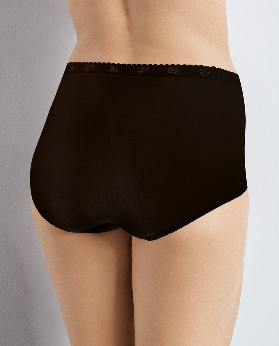 Cuecas brancas Sloggi Preto-1