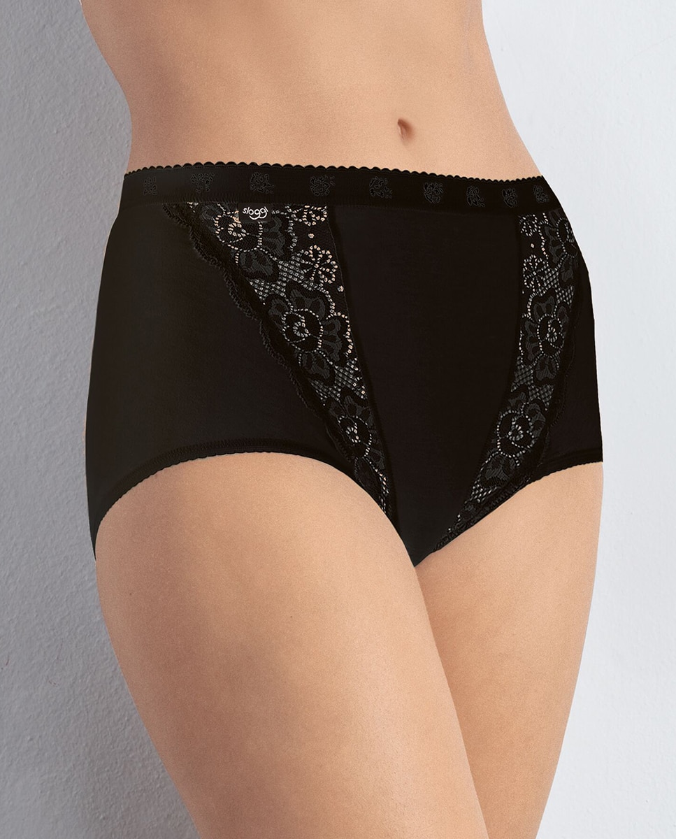 Cuecas brancas Sloggi Preto-2