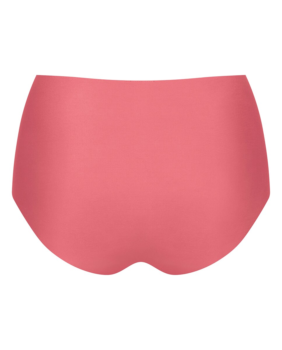 Cueca de Cintura Subida sem Costuras e em Microfibra Japonesa Ultra Fina Rosa-5