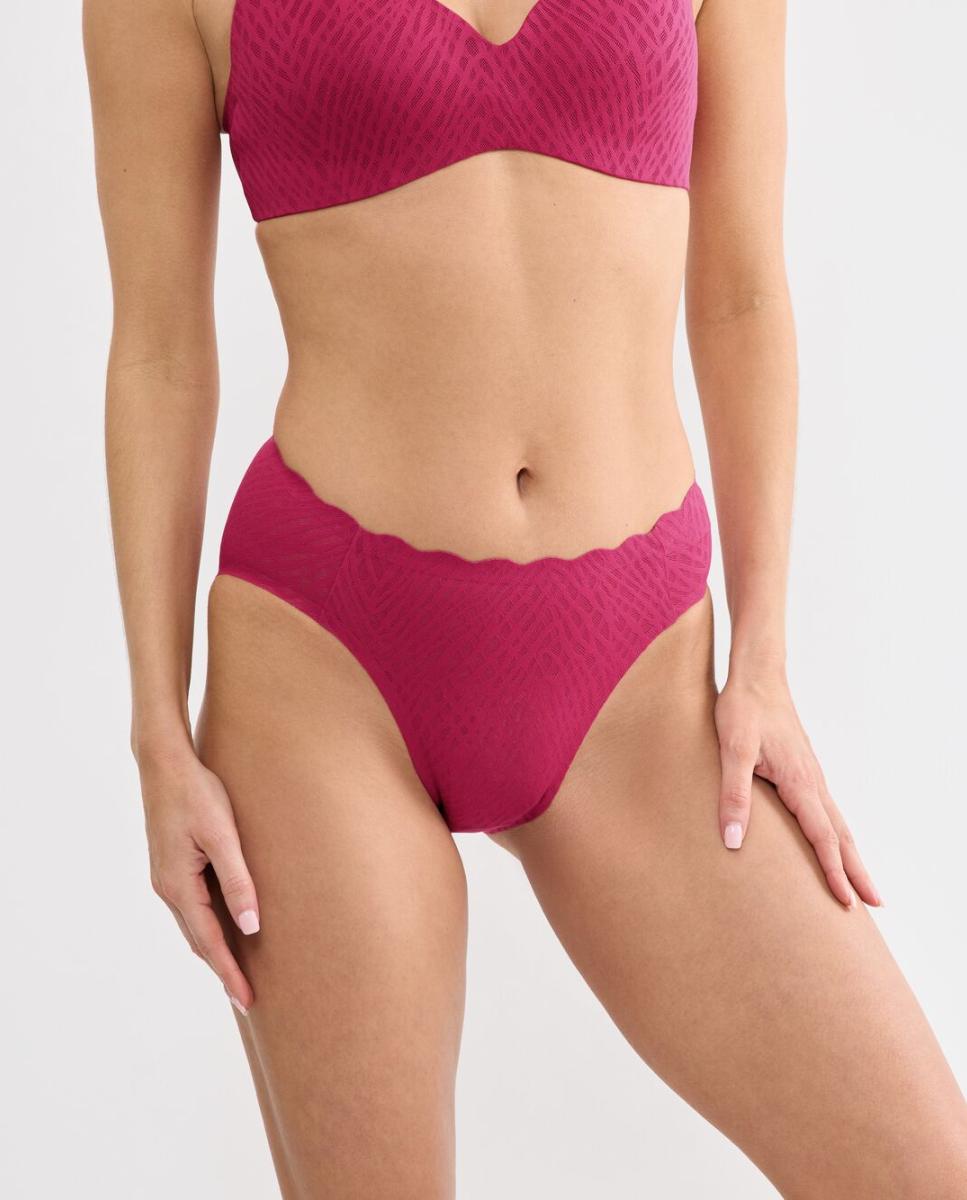 Cueca de Perna Alta Vermelho-1