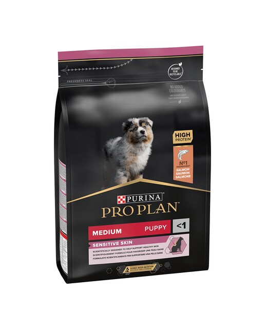 Purina Pro Plan - Pienso para perros cachorros medianos Purina Pro Plan Sensitive Skin salmón 3 kg