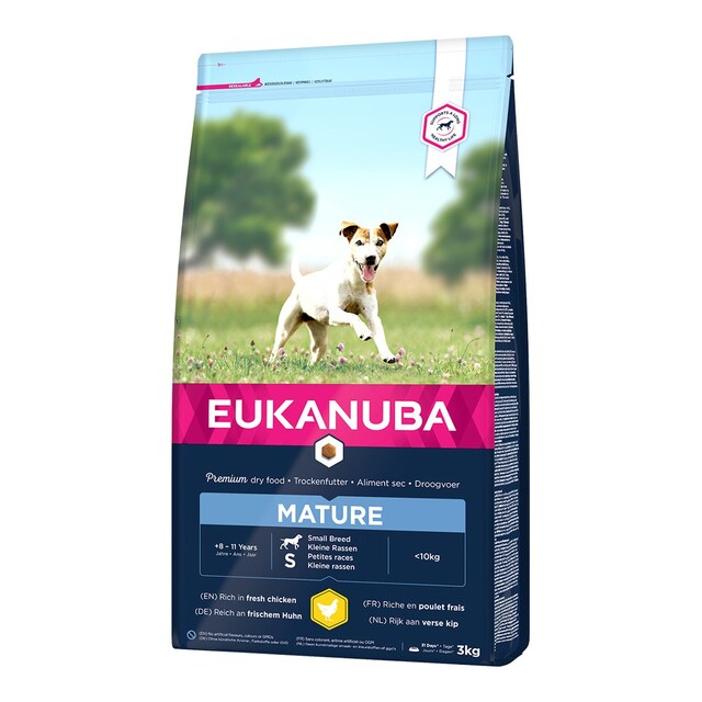 Pienso para perros sénior mini Eukanuba pollo 3 kg