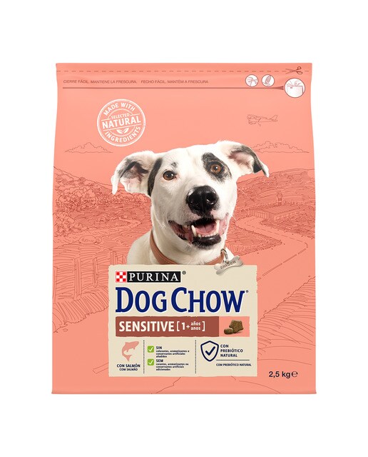 Purina Dog Chow - Pienso para perros adultos Dog Chow Sensitive salmón