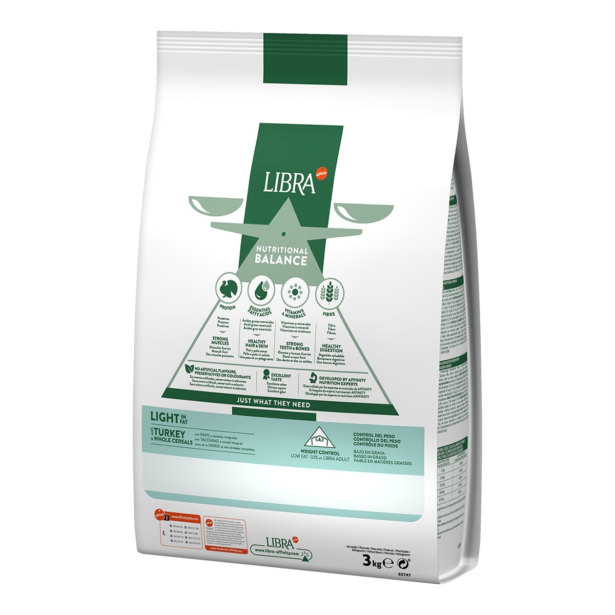 Pienso para perros adultos Libra Light pavo y cereales integrales 2