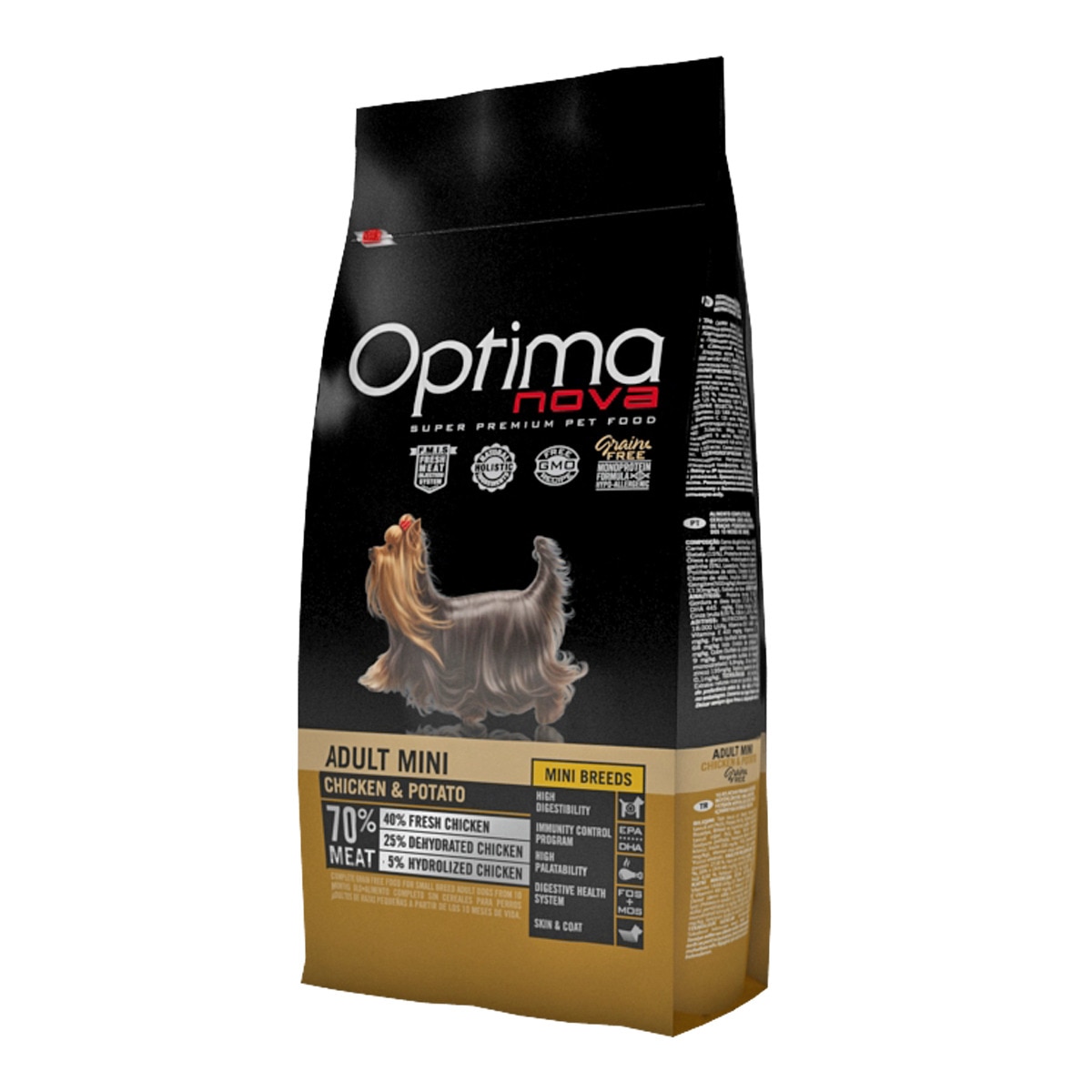 Optima Nova - Pienso para perros adultos mini Optima Nova Grain Free pollo y patata 2 kg