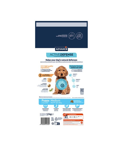 Pienso para perros cachorros medianos Advance pollo 4