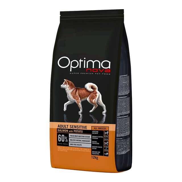 Pienso para perros adultos Optima Nova Grain Free Sensitive salmón y patata