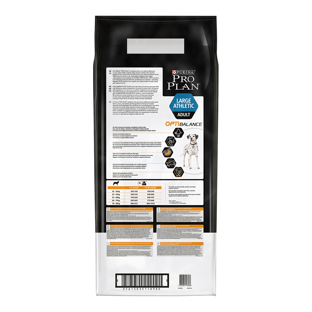 Pienso para perros adultos grandes Purina Pro Plan Athletic Everyday Nutrition pollo 3