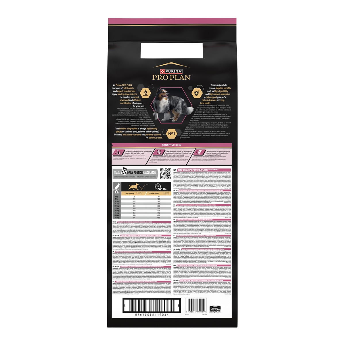 Pienso para perros adultos medianos Purina Pro Plan Sensitive Skin salmón 3