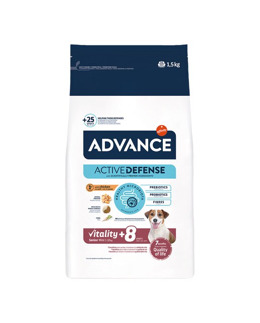 Pienso para perros sénior Advance Vitality Mini +8 años pollo 3