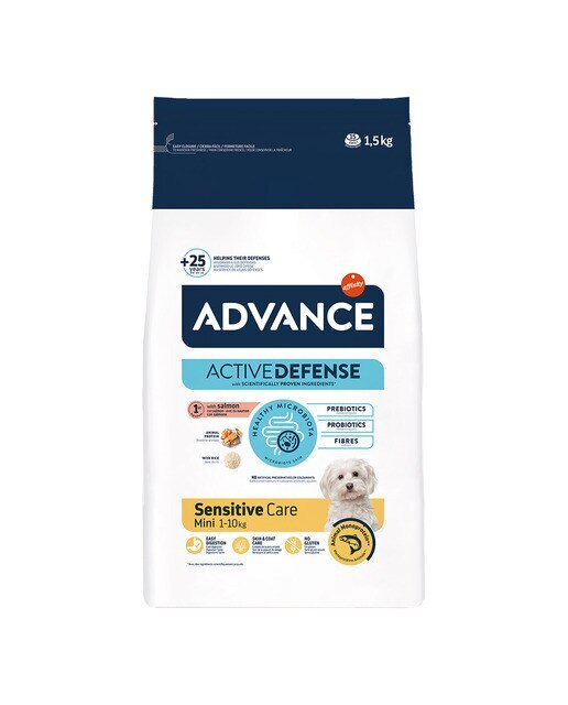 Pienso para perros adultos minis Advance Sensitive Care salmón y arroz 3