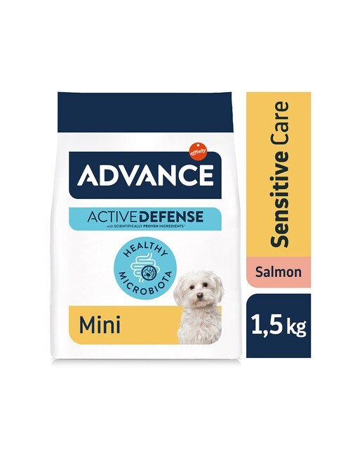 Pienso para perros adultos minis Advance Sensitive Care salmón y arroz 5
