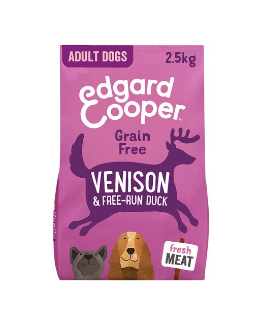 Imagen 0 de Pienso para perros adultos pequeños y medianos Edgard & Cooper venado y pato 2,5 kg