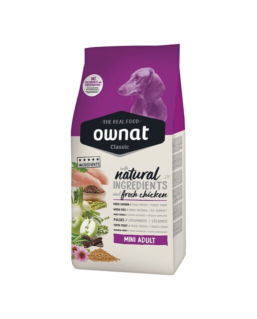 Pienso para perros adultos minis Ownat Classic pollo 1,5 kg