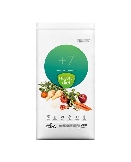 Natura Diet - Pienso para perros sénior Natura Diet +7 pollo 3 kg