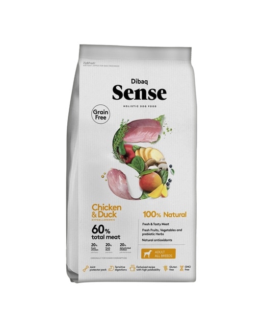 Imagen 0 de Pienso para perros adultos medianos y grandes Dibaq Sense pollo y pato 12 kg