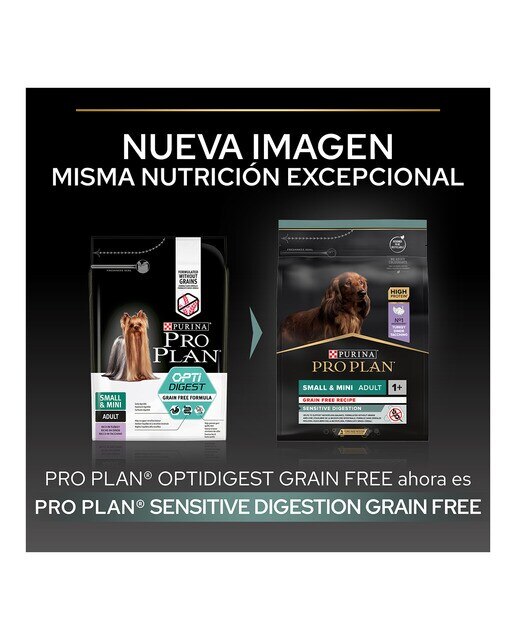 Pienso para perros adultos Purina Pro Plan Small & Mini Sensitive Digestion grain free pavo 2,5 kg 10