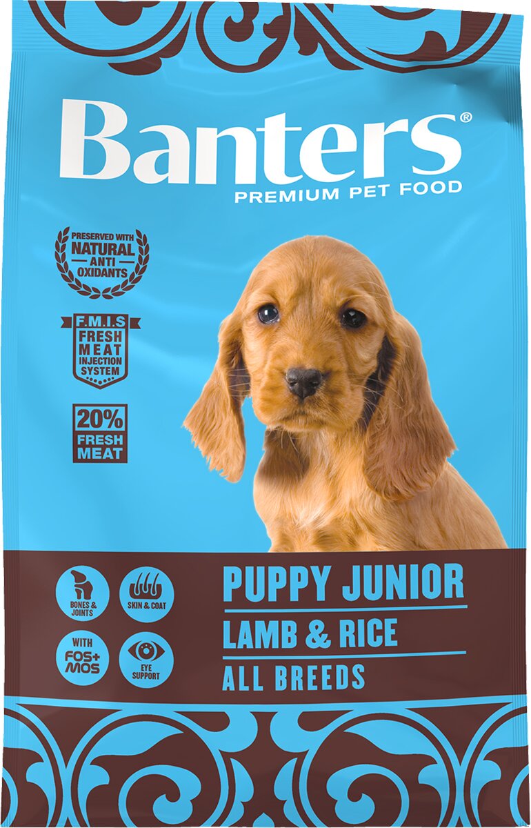 Banters - Pienso para perros cachorros Banters puppy junior cordero 3 kg