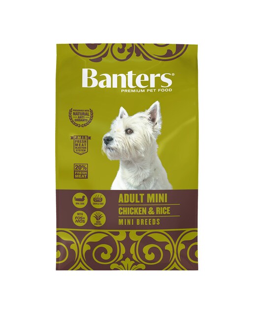 Banters - Pienso para perros adultos mini Banters pollo
