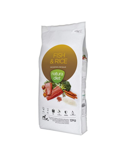 Natura Diet - Pienso para perros adultos Natura Diet pescado y arroz.