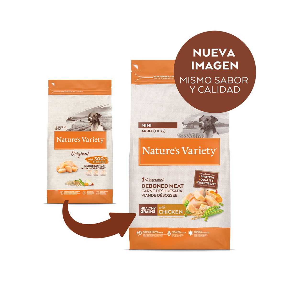Pienso para perros adultos minis Nature's Variety Healthy Grains pollo 3