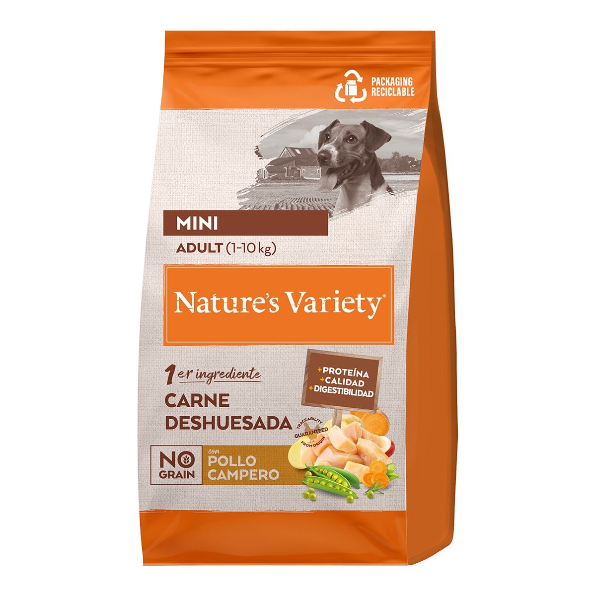 Imagen 0 de Pienso para perros adultos minis Nature's Variety No Grain pollo campero