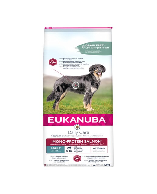 Eukanuba - Pienso para perros adultos Eukanuba Daily Care Mono-Protein salmón
