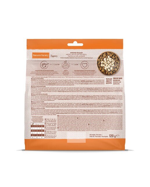 Toppers para perros adultos Nature's Variety pollo liofilizado 120 g 2