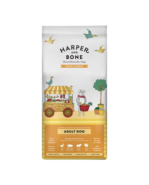 Harper and Bone - Pienso para perros adultos medianos y grandes Harper and Bone mercado fresco pato, cerdo…