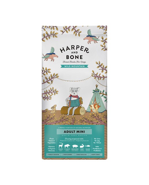 Harper and Bone - Pienso para perros adultos minis Harper and Bone montaña salvaje venado, jabalí, cerdo…