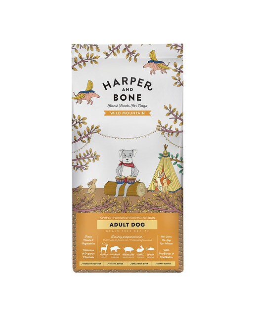 Harper and Bone - Pienso para perros adultos medianos y grandes Harper and Bone montaña salvaje venado…