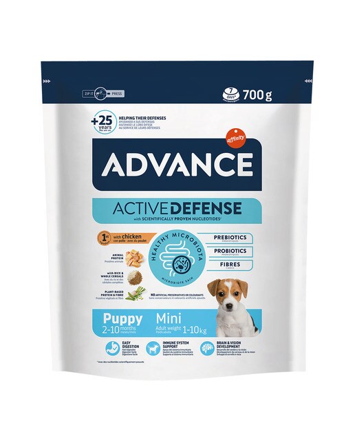 Pienso para perros cachorros mini Advance pollo y arroz 3