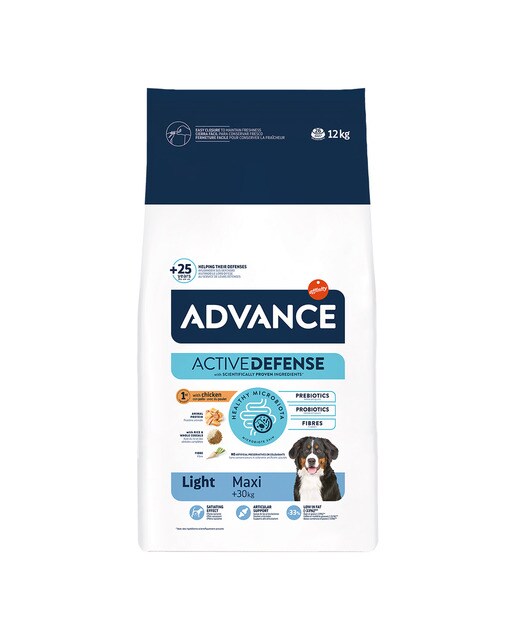 Pienso para perros adultos grandes Advance Maxi pollo y arroz Light 12 kg 3